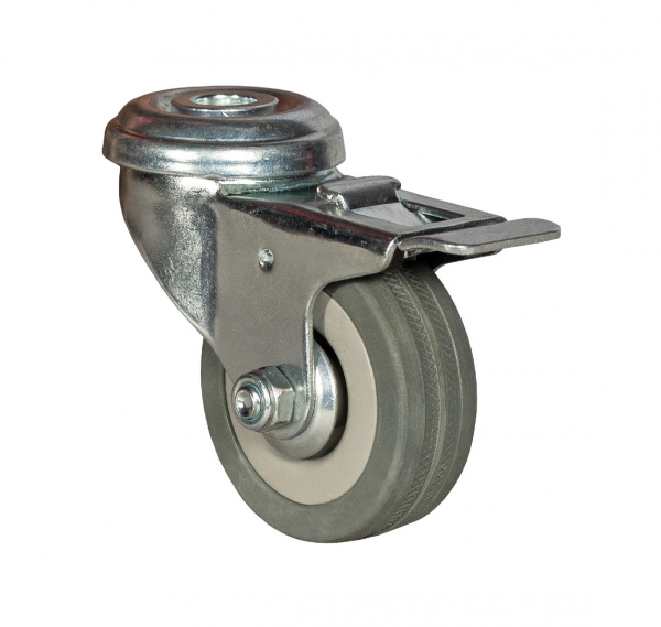 Колеса аппаратные поворотные под болт с тормозом